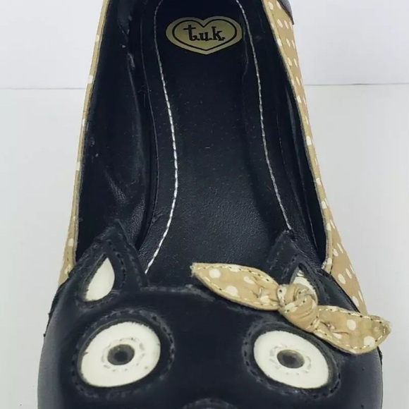 Rare 2013 TUK Tan Kitten Kitty Cat Heels Pumps Size 9 Meow Cat Anti Pop Shoes - Picture 9 of 14